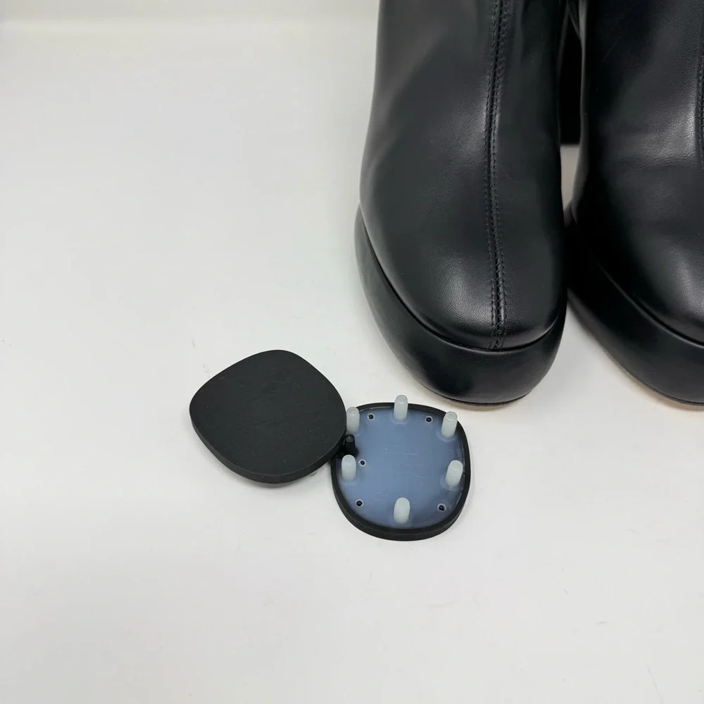 New Aeyde Emmy Boot In Black Leather Sz 38